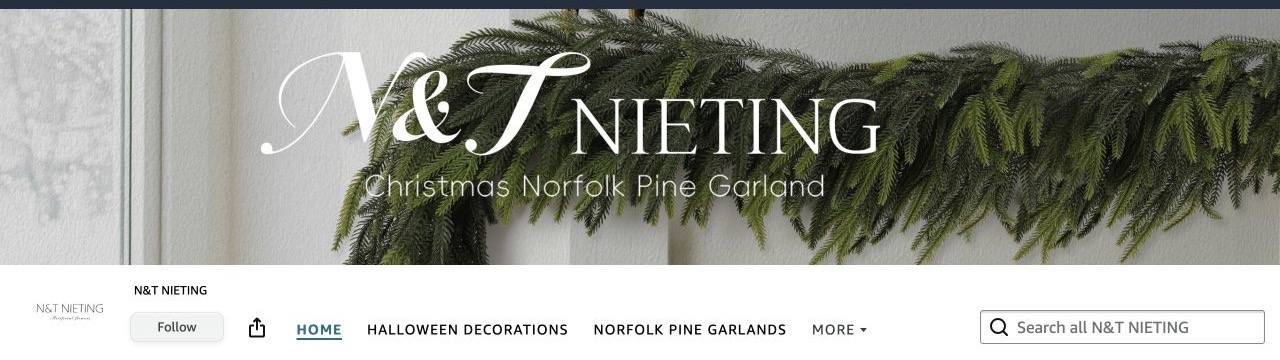 N&T NIETING Amazon Store 品牌店铺与节日绿植栏目